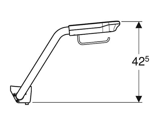 Ifö Care armstøtte med papirholder til Ifö Spira/Sign høj model Ifö Care armstøtte med papirholder til Ifö Spira/Sign høj model