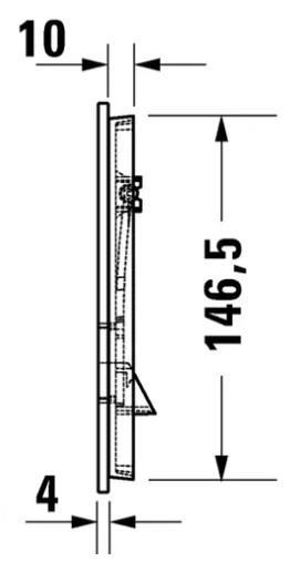 Duravit DyraSystem A1 betjeningsplade - Glas/hvid Duravit DyraSystem A1 betjeningsplade - Glas/hvid