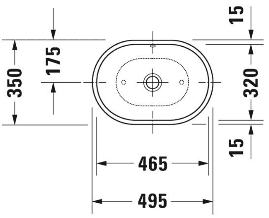 Duravit Foster 50 fritstående bowlevask - Uden hanehul Duravit Foster 50 fritstående bowlevask - Uden hanehul