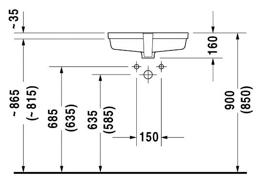 Duravit Vero 48 håndvask t/underlimning - Uden hanehul - Wondergliss Duravit Vero 48 håndvask t/underlimning - Uden hanehul - Wondergliss