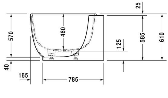 Duravit Luv fritstående badekar t/hjørne - 185 x 95  - Mat hvid - Venstre Duravit Luv fritstående badekar t/hjørne - 185 x 95  - Mat hvid - Venstre
