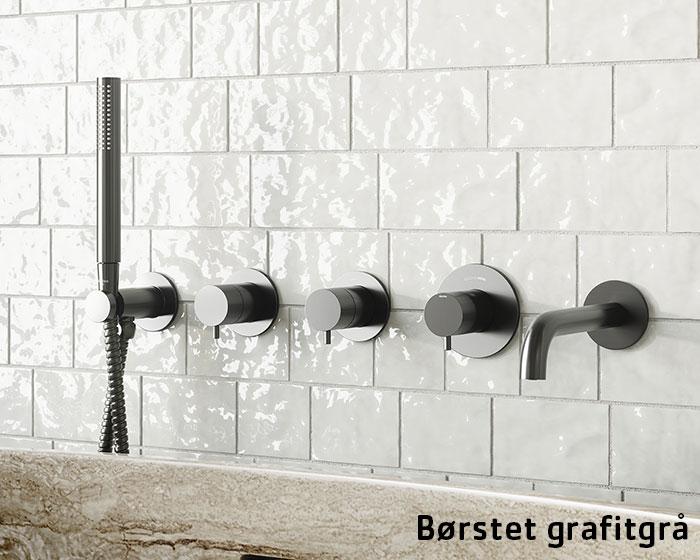 Damixa Silhouet BS 2 komplet badekararmatur til indbygning - Krom Damixa Silhouet BS 2 komplet badekararmatur til indbygning - Krom