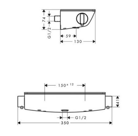 Hansgrohe Ecostat Select brusetermostat - krom Hansgrohe Ecostat Select brusetermostat - krom