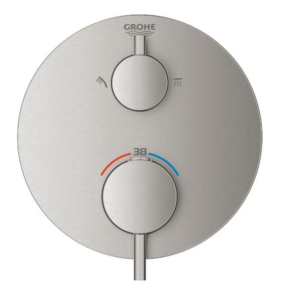 Grohe Atrio brusetermostat t/indbygning - Steel Grohe Atrio brusetermostat t/indbygning - Steel
