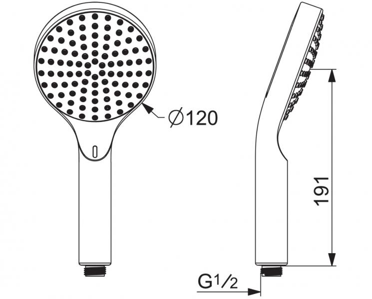 Oras Hydractiva Digital håndbruser m/Bluetooth - Krom Oras Hydractiva Digital håndbruser m/Bluetooth - Krom