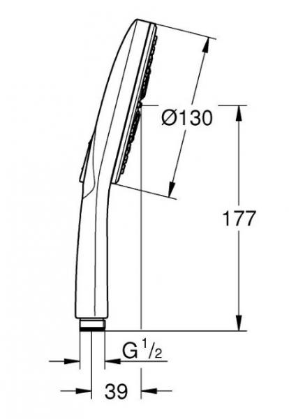 Grohe Rainshower SmartActive håndbruser - 3 spray - Mat sort Grohe Rainshower SmartActive håndbruser - 3 spray - Mat sort