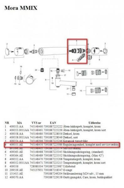 Restsalg - Mora Reguleringsenhed Term komplett Mora One/MMIX Restsalg - Mora Reguleringsenhed Term komplett Mora One/MMIX