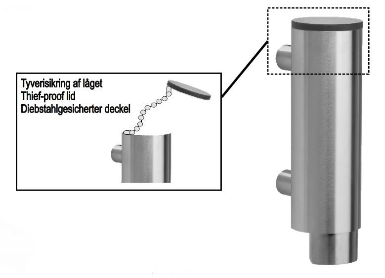 Cool Line sæbedispenser 750 ml - Matbørstet rustfrit stål Cool Line sæbedispenser 750 ml - Matbørstet rustfrit stål