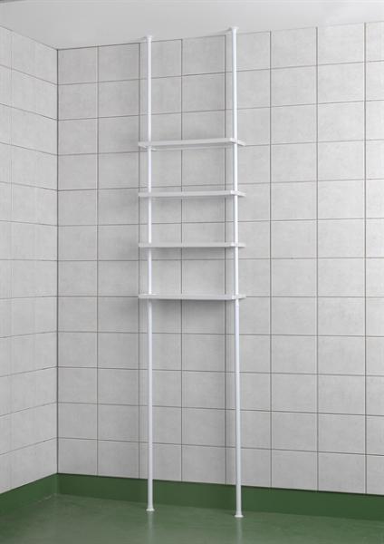 Van Der P Hyldesystem med 4 hylder Højde 250cm, Hvid Van Der P Hyldesystem med 4 hylder Højde 250cm, Hvid