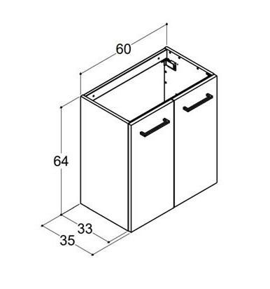 Dansani Mido+ 60 MINI møbelpakke m/Amber vask - Mat hvid Dansani Mido+ 60 MINI møbelpakke m/Amber vask - Mat hvid