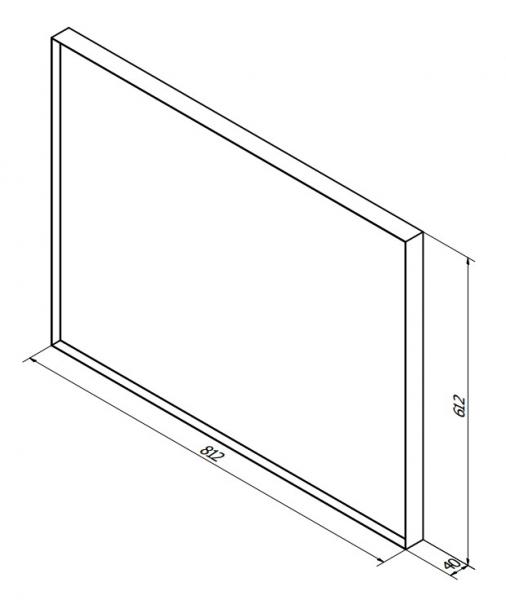 Sanibell Basicline spejl m/mat sort ramme - 80 cm Sanibell Basicline spejl m/mat sort ramme - 80 cm