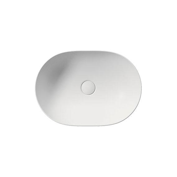 GSI Pura 50 oval fritstående bowlevask - Uden hanehul - Mat hvid GSI Pura 50 oval fritstående bowlevask - Uden hanehul - Mat hvid