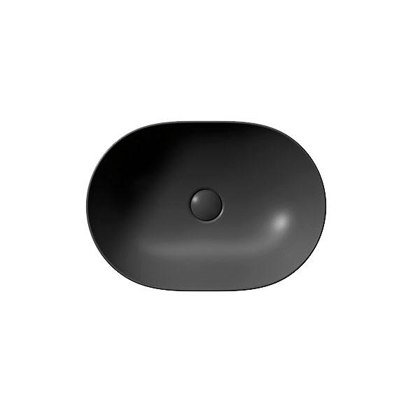 GSI Pura 50 oval fritstående bowlevask - Uden hanehul - Ardesia GSI Pura 50 oval fritstående bowlevask - Uden hanehul - Ardesia