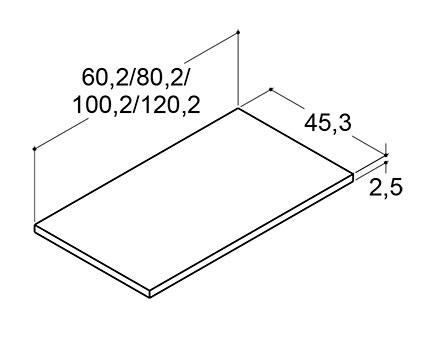 Dansani Luna laminatbordplade 80 - Brun eg Dansani Luna laminatbordplade 80 - Brun eg