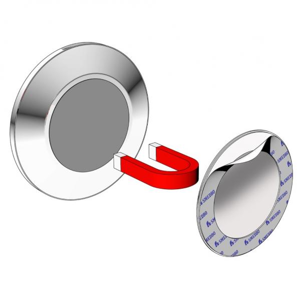 Smedbo Outline makeupspejl m/magnet - 5x forstørrelse - Krom Smedbo Outline makeupspejl m/magnet - 5x forstørrelse - Krom
