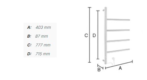 Smedbo Dry håndklædetørrer - 40,3x77,7 cm - Stål Smedbo Dry håndklædetørrer - 40,3x77,7 cm - Stål