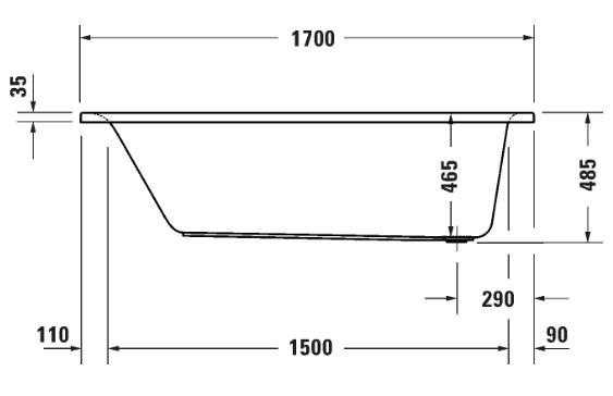 Duravit D-Neo komplet badekar til indbygning - 170 x 70 cm Duravit D-Neo komplet badekar til indbygning - 170 x 70 cm
