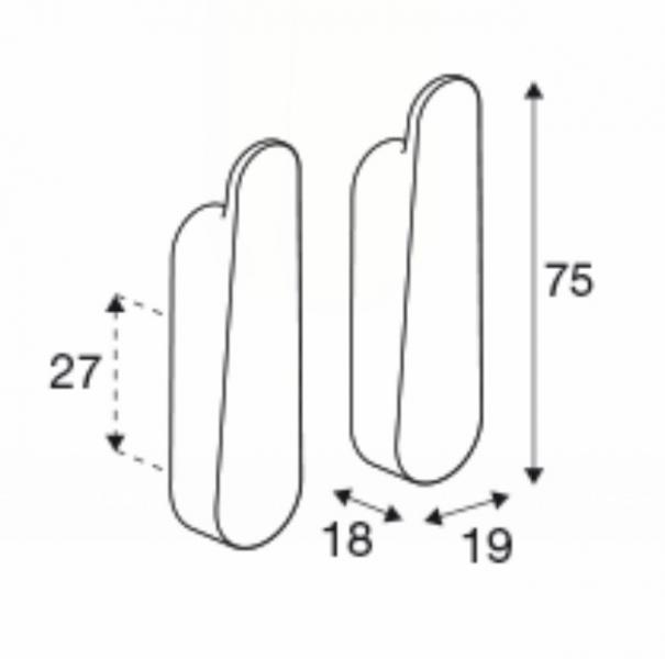 Pressalit Style knage til akustikpanel - 2 stk - Mat sort Pressalit Style knage til akustikpanel - 2 stk - Mat sort