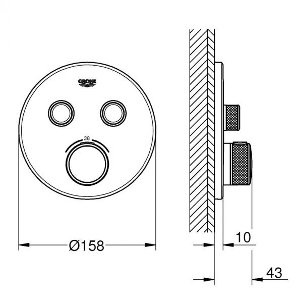 Grohe SmartControl komplet brusesystem m/Rainshower 310 hovedbruser og SmartActive til indbygning - Supersteel Grohe SmartControl komplet brusesystem m/Rainshower 310 hovedbruser og SmartActive til indbygning - Supersteel