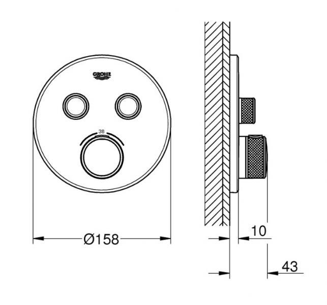 Grohe komplet indbygningspakke til badekar m/SmartActive og termostat - Mat sort Grohe komplet indbygningspakke til badekar m/SmartActive og termostat - Mat sort
