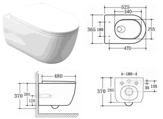 Cass&oslash;e Silent rimless mat hvid toiletpakke inkl. s&aelig;de m/SoftClose, cisterne og betjening i hvid