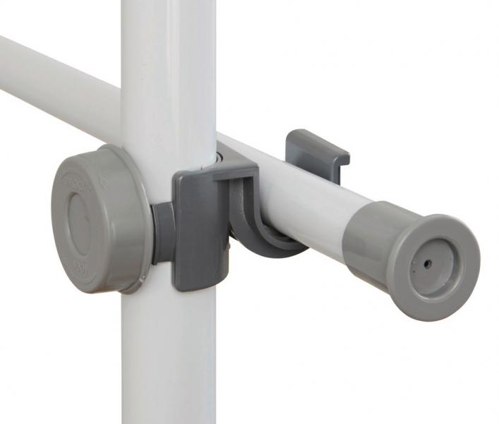 Wenko Hercules teleskopsystem basic til garderobe 75-120 cm - Hvid/Grå Wenko Hercules teleskopsystem basic til garderobe 75-120 cm - Hvid/Grå