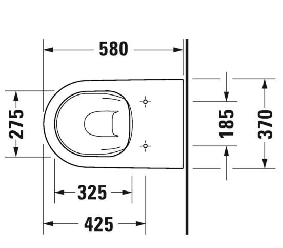 Duravit D-Neo Rimless BTW gulvstående toilet - Hvid Duravit D-Neo Rimless BTW gulvstående toilet - Hvid
