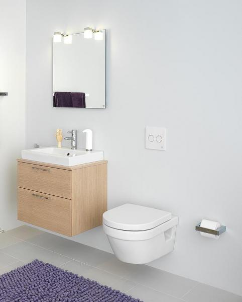 Gustavsberg Hygienic Flush væghængt toilet m/toiletsæde og åben skyllerand Gustavsberg Hygienic Flush væghængt toilet m/toiletsæde og åben skyllerand