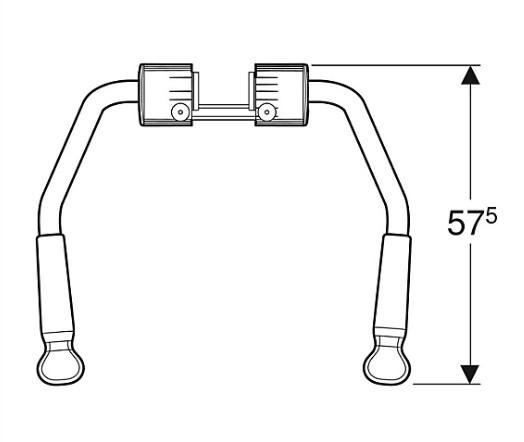 Ifö Care armstøtte med papirholder til Ifö Spira/Sign høj model Ifö Care armstøtte med papirholder til Ifö Spira/Sign høj model