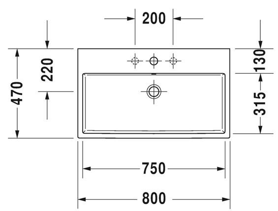 Duravit Vero Air 80 bowlevask op til væg - Wondergliss Duravit Vero Air 80 bowlevask op til væg - Wondergliss