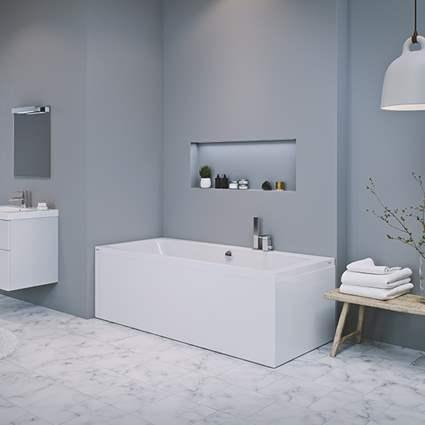 Strømberg Quantum badekar t/indbygning 150 x 70 - 1 ryglæn Strømberg Quantum badekar t/indbygning 150 x 70 - 1 ryglæn
