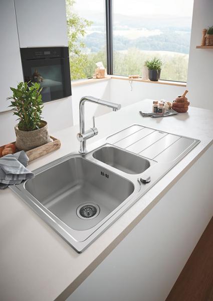 Grohe Minta køkkenarmatur m/udtræk og L-tud - Krom Grohe Minta køkkenarmatur m/udtræk og L-tud - Krom