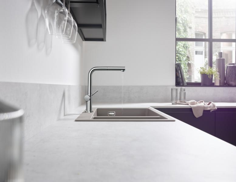 hansgrohe Talis M54 køkkenarmatur m/L-tud og udtræk - Krom