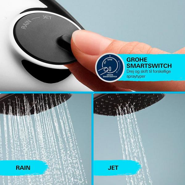 Grohe Vitalio Start 110 håndbruser 2 sprays inkl. bruseslange Grohe Vitalio Start 110 håndbruser 2 sprays inkl. bruseslange
