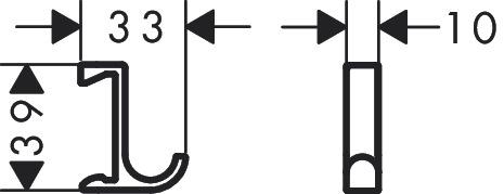 Hansgrohe WallStoris smal krog - 2 stk - Mat hvid Hansgrohe WallStoris smal krog - 2 stk - Mat hvid