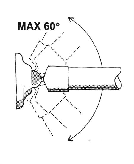 Van Der P Erica2000 Flexi-konsol +/-60º til skrå/skæve vægge - Hvid Van Der P Erica2000 Flexi-konsol +/-60º til skrå/skæve vægge - Hvid