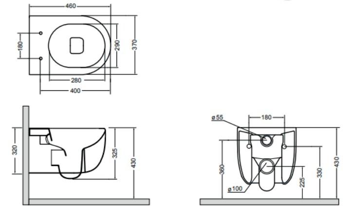 Lavabo Glomp Mat sort rimless toiletpakke inkl. sæde m/soft-close, cisterne og mat sort betjening Lavabo Glomp Mat sort rimless toiletpakke inkl. sæde m/soft-close, cisterne og mat sort betjening