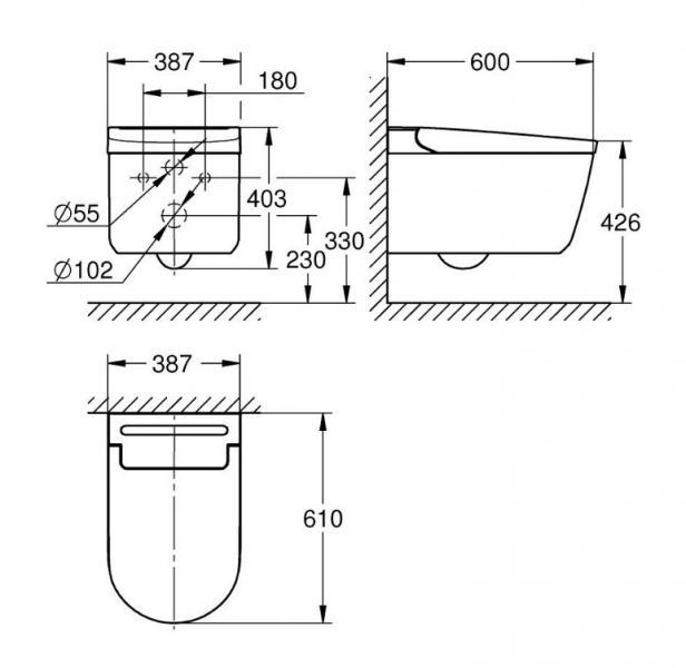 Grohe Sensia New bidet toiletpakke m/Grohe SLX-cisterne Grohe Sensia New bidet toiletpakke m/Grohe SLX-cisterne