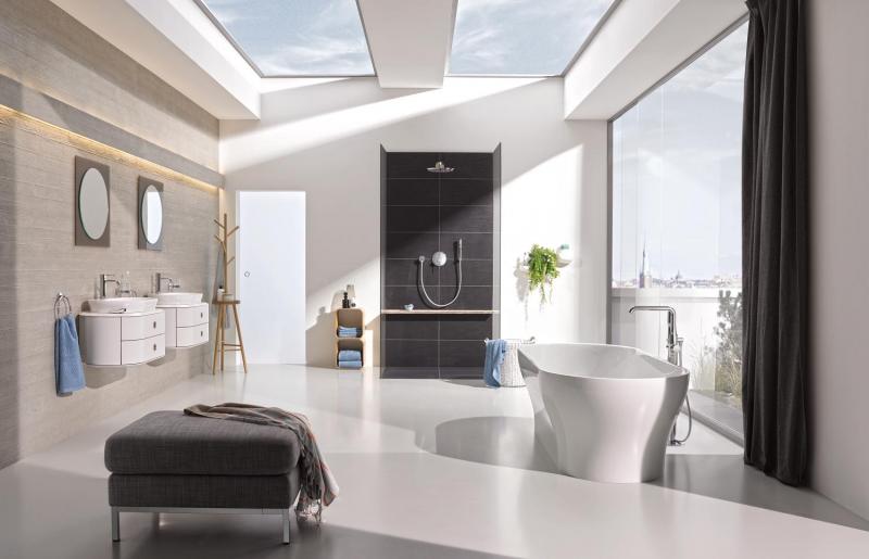 Grohe Essence New håndvaskarmatur m/bundventil - Poleret cool sunrise Grohe Essence New håndvaskarmatur m/bundventil - Poleret cool sunrise