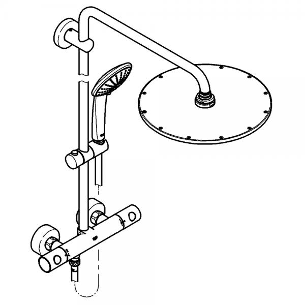 Grohe Euphoria XXL 310 brusesystem - Børstet warm sunset Grohe Euphoria XXL 310 brusesystem - Børstet warm sunset