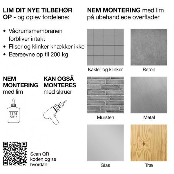 Pressalit Style komplet pakke til badeværelset - Børstet messing/mat sort Pressalit Style komplet pakke til badeværelset - Børstet messing/mat sort