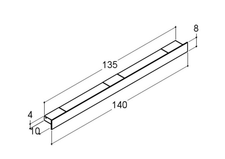 Dansani Illumi hylde 140 cm m/elstik, USB stik, trådløs lysstyring - Mat sort Dansani Illumi hylde 140 cm m/elstik, USB stik, trådløs lysstyring - Mat sort