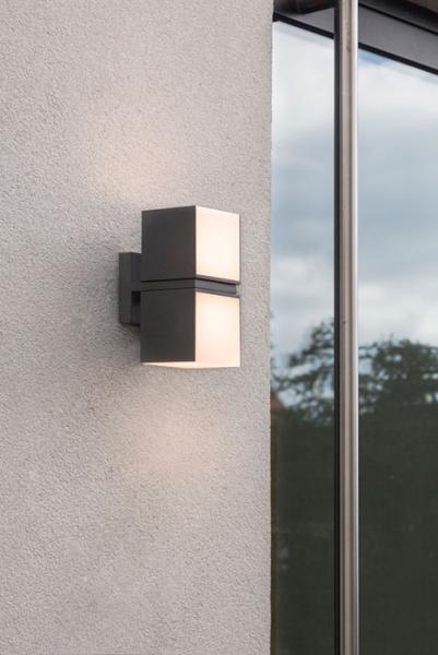 Lutec Architectural Cuba udendørslampe til væg - 2 lys - Mat sort Lutec Architectural Cuba udendørslampe til væg - 2 lys - Mat sort