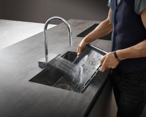 hansgrohe Aquno Select M81 køkkenarmatur U-tud m/udtræk og brus - Krom