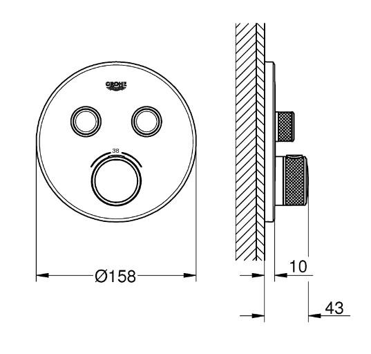 Grohe SmartControl komplet brusesystem med Rainshower 310 hovedbruser til indbygning - Poleret Cool Sunrise Grohe SmartControl komplet brusesystem med Rainshower 310 hovedbruser til indbygning - Poleret Cool Sunrise