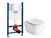 Væghængt toilet komplet